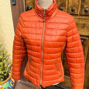 Burnt Orange Puffy Jacket, L